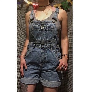 Calvin Klein Vintage Denim Overall Shorts